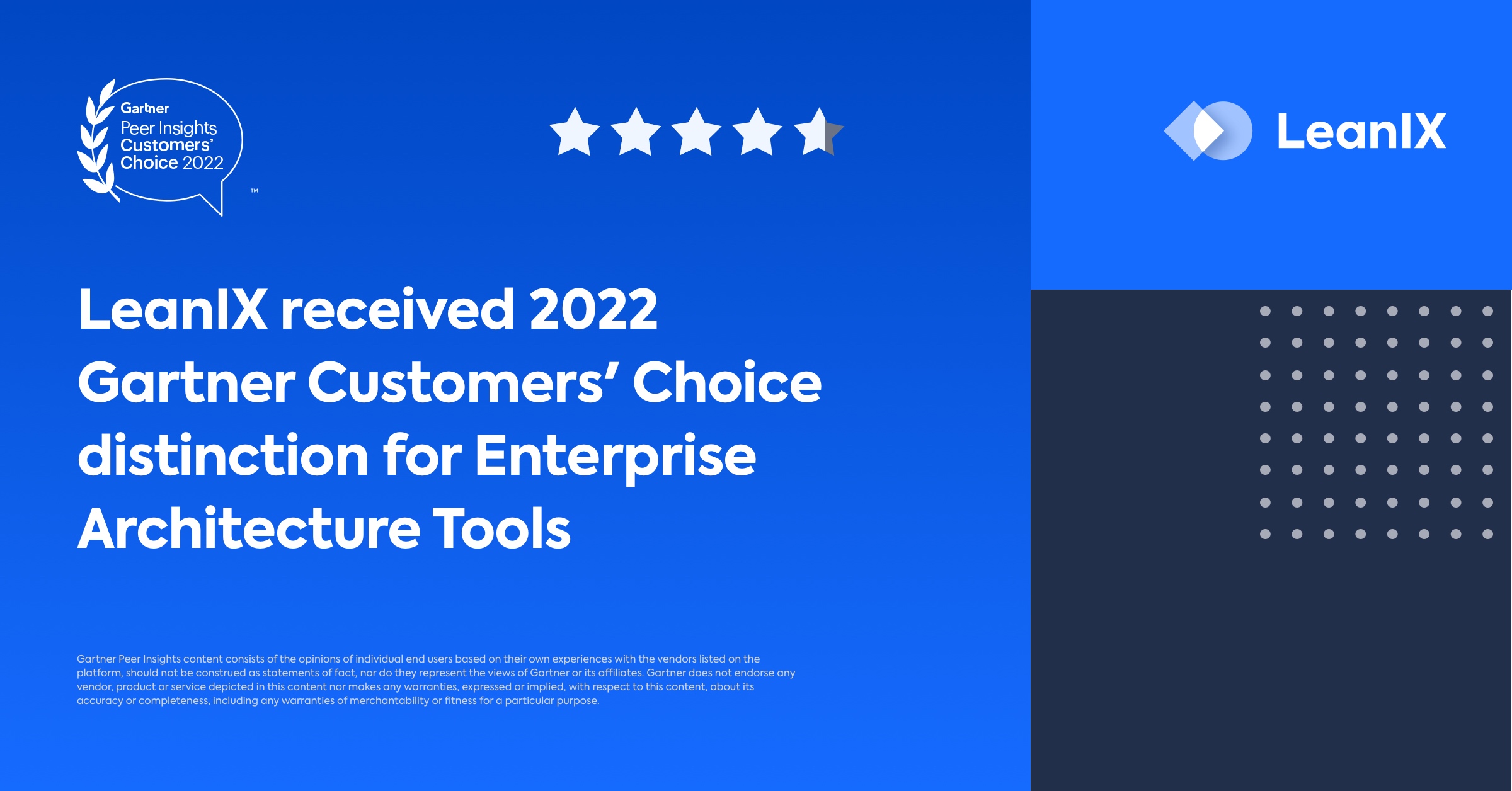 LeanIX is Recognized as a 2022 Gartner® Peer Insights™ Customers